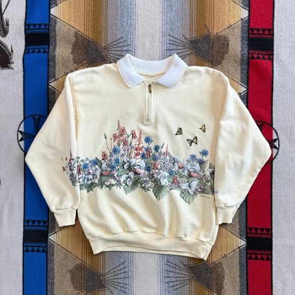 Art Unlimited Tops - Vintage 90s Women’s Art Unlimited Butterfly Nature Outdoor Sweatshirt Size Small